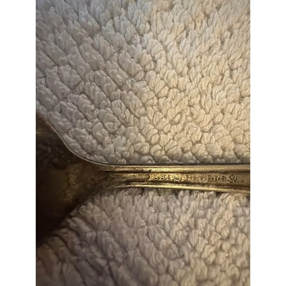 Vintage Oneida 1881 Rogers Silverplate Demitasse Coffee Tea Spoon Floral 4.5